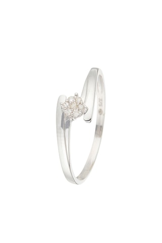 Solitario Dava - Oro blanco y diamantes