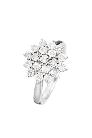 Anillo Bouquet de Lumière - Oro blanco y diamantes