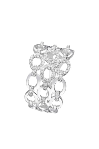 Anillo Nouons Nos Liens - Oro blanco y diamantes