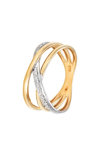 Anillo - 
Oro amarillo y diamantes