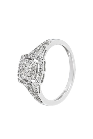 Solitario Rosie - Oro blanco y diamantes