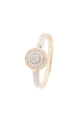 Anillo - 
Oro amarillo y diamantes