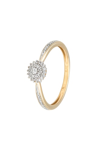 Anillo - 
Oro amarillo y diamantes