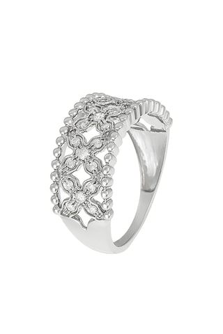 Anillo Dahlia - Oro blanco y diamantes