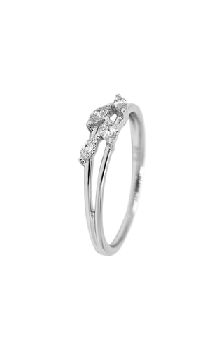 Anillo Missandei - Oro blanco y diamantes