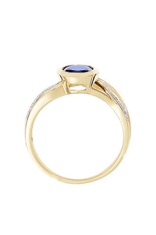 Anillo Asuncion  - Oro amarillo, zafiro y diamantes