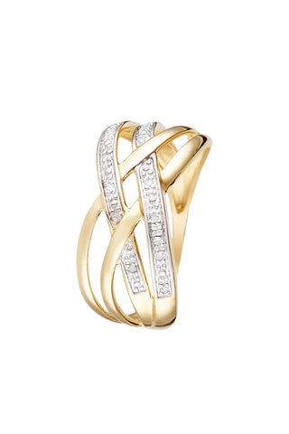 Anillo Cayos - Oro amarillo y diamantes