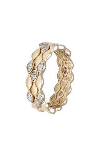 Anillo Trinity - Oro amarillo y diamantes