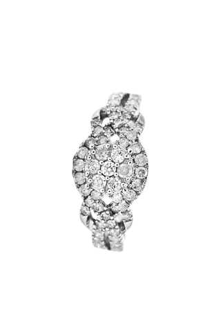 Anillo Jasmin - Oro blanco y diamantes