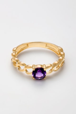 Anillo Nicia - Oro amarillo y amatista