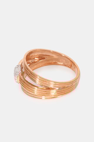 Anillo Gia - Oro rosa y diamantes
