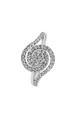 Anillo Tourbillon - Oro blanco y diamantes