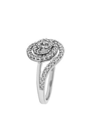 Anillo Tourbillon - Oro blanco y diamantes