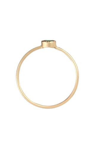 Anillo Rond - Oro amarillo y esmeralda