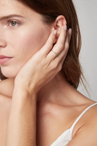 Anillo Rond - Oro amarillo y esmeralda