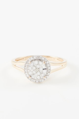 Anillo - 
Oro amarillo y diamantes