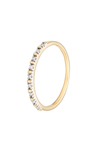 Anillo - 
Oro amarillo y diamantes