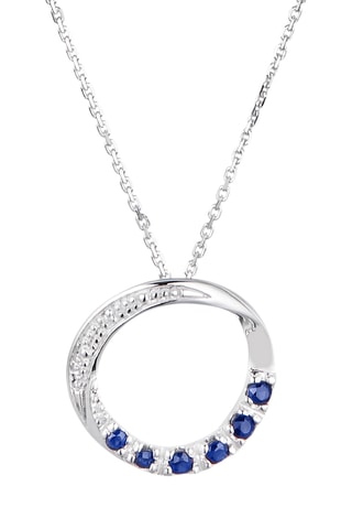 Colgante Zante - Oro blanco, zafiros y diamantes