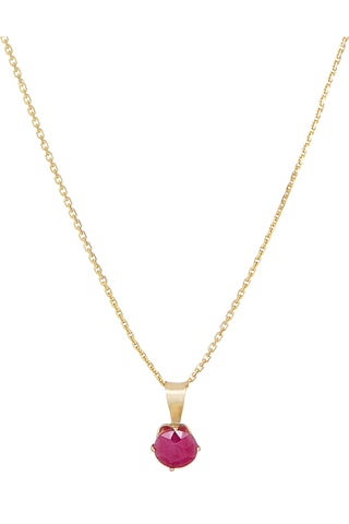 Colgante Puce - Oro amarillo y rubí