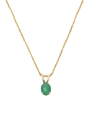 Colgante Puce émeraude - Oro amarillo y esmeralda