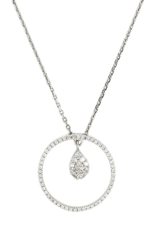 Colgante - 
Oro blanco y diamantes