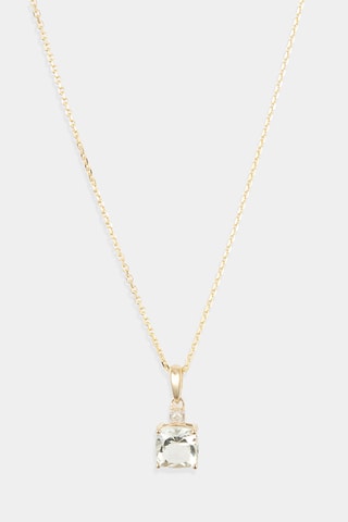 Colgante Tonga - Oro amarillo, diamante y cuarzo verde