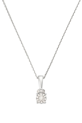 Colgante Scintillante - Oro blanco y diamantes