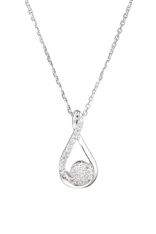 Colgante Kourtney  - Oro blanco y diamantes