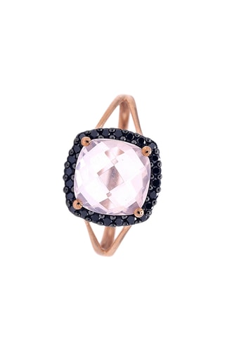 Anillo - Oro rosa y cuarzo rosa