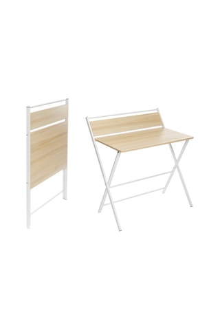 Bureau pliable avec étagère - 84 x 97 x 60 cm