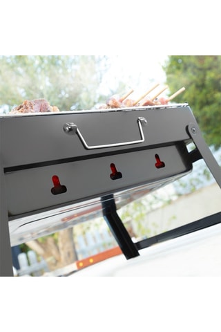 Mini-barbecue de table au charbon de bois - Noir