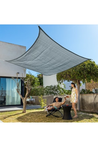 Auvent à voile rectangulaire - 2 x 3 m - Gris