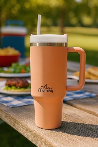 Mug de voyage en acier inoxydable Any Morning - Orange - 1,2 l