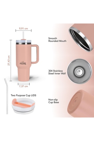 Mug de voyage en acier inoxydable Any Morning - Orange - 1,2 l