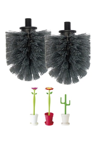 2 brosses de toilette - Gris