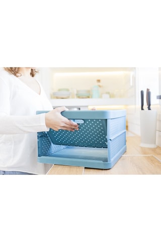 Boîte de rangement - 32 l - Bleu canard