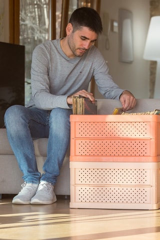 Boîte de rangement - 32 l - Rose