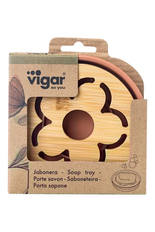 Porte-savon en bambou - Marron clair