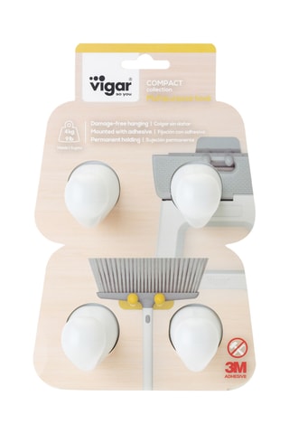 2 crochet mural multifonction - 11,6 × 7,5 × 7,5 cm