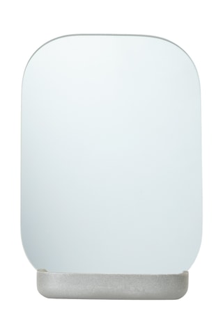 Miroir de salle de bain - 12 x 7,1 x 17 cm - Gris