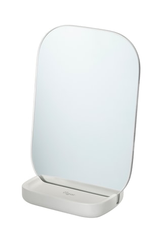 Miroir de salle de bain - 12 x 7,1 x 17 cm - Gris clair