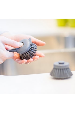 2 têtes de rechange pour brosse à vaisselle - 7,5 x 7,5 x 5 cm