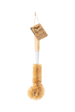 Brosse de nettoyage de bouteilles et verres en bambou