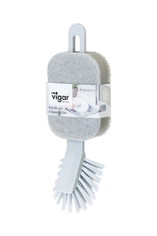 Brosse à vaisselle et éponge