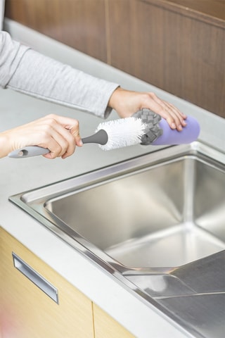 Brosse de nettoyage de bouteilles et verres