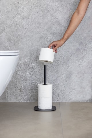 Porte-rouleau de papier toilette - Noir