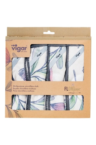 4 chiffons - Blanc et gris