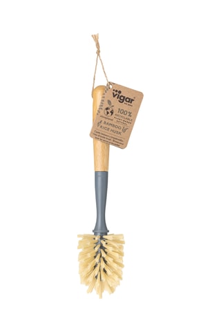 Brosse de nettoyage de bouteilles et verres en bambou