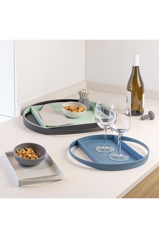 2 plateaux de service - 28,5 x 28,5 x 2,5 cm