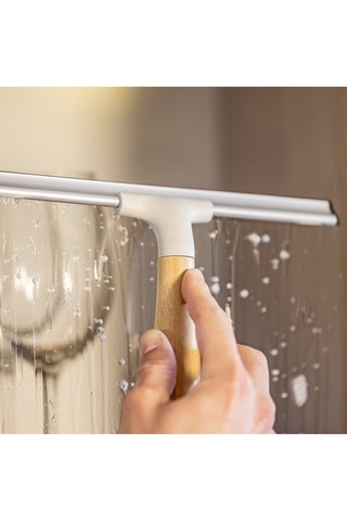 Raclette de douche en bambou - 25 x 4 x 16,5 cm